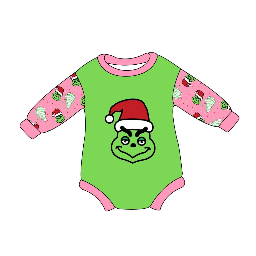 presale LR1986  Green and pink long-sleeved bodysuit 2024 9.14