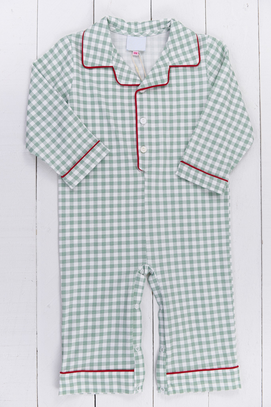 presale LR2007 Christmas Green Plaid Long Sleeve Bodysuit  2024 9.18