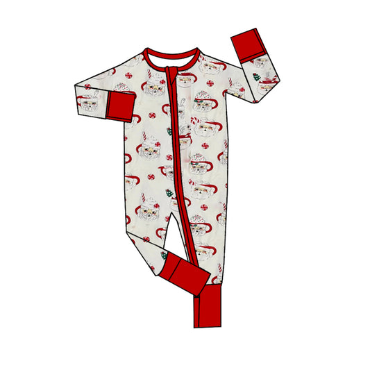 presale LR2010 Santa Claus Cup Red and White Zipper Long Sleeve Bodysuit 2024 9.18