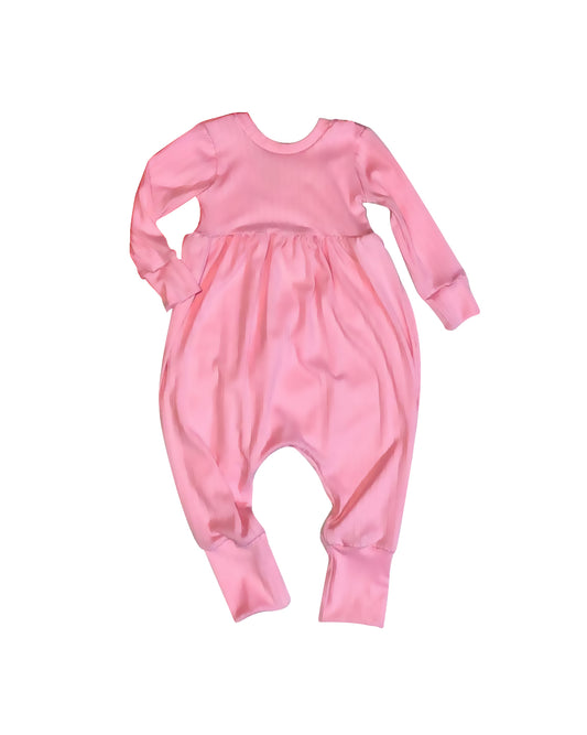 presale LR2086 Solid pink long-sleeved bodysuit  2024 10.9