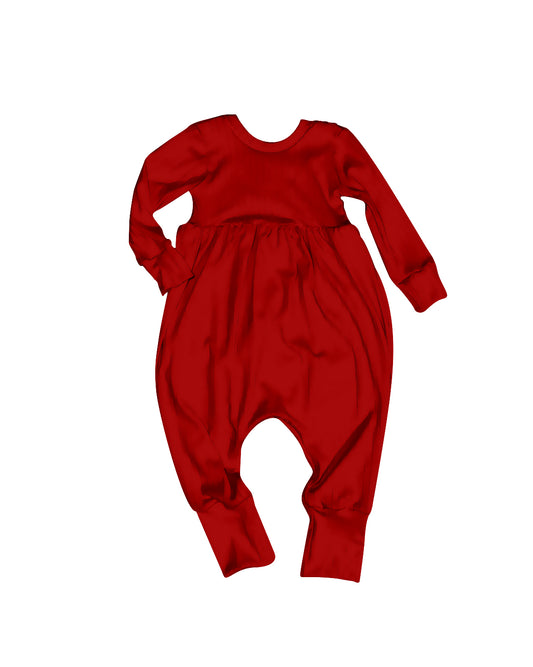 presale LR2087 Solid red long-sleeved jumpsuit  2024 10.9