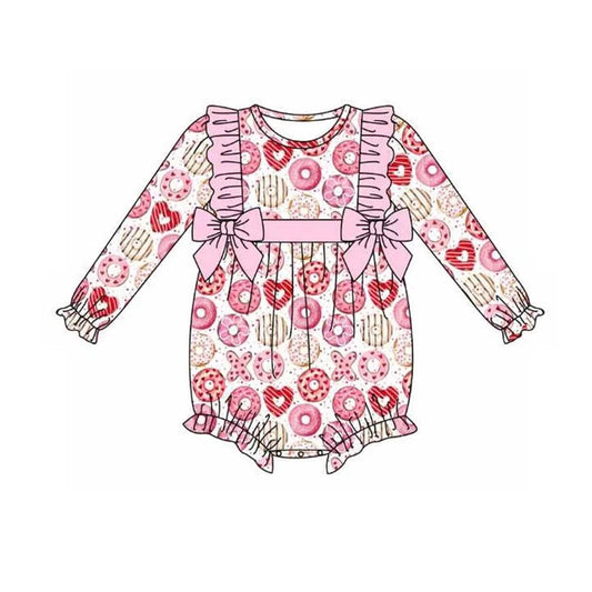 presale LR2096 Pink Lace Bow Long Sleeve Bodysuit 2024 10.11