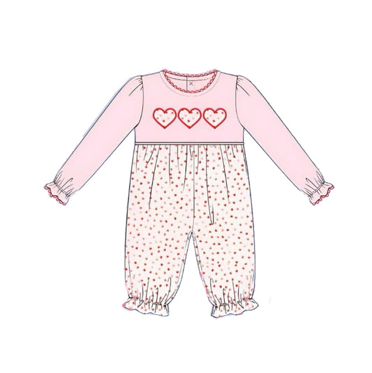 presale LR2135 Valentine's Day Heart Pink Long Sleeve Bodysuit  2024 10.26