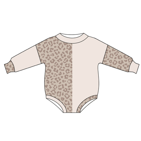 presale LR2145 Beige Leopard Print Long Sleeve Bodysuit  2024 11.2