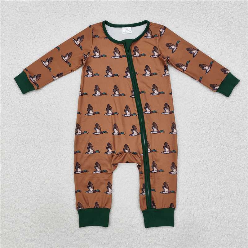 Match Sibling Girls Baby Boys Duck Hunting Season Dresses Rompers Clothes Sets