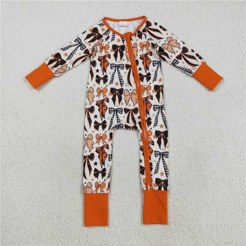 Match Baby Boys Girls Colorful Bows Stars Halloween Zipper Footie Rompers D 908