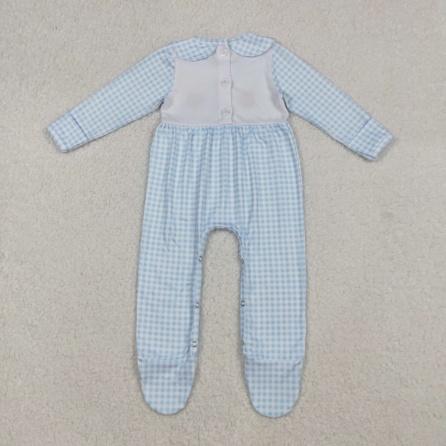 LR2561  Embroidery Pumpkins Turkey Baby Infant Thanksgiving Fall Footed Rompers D 8.9