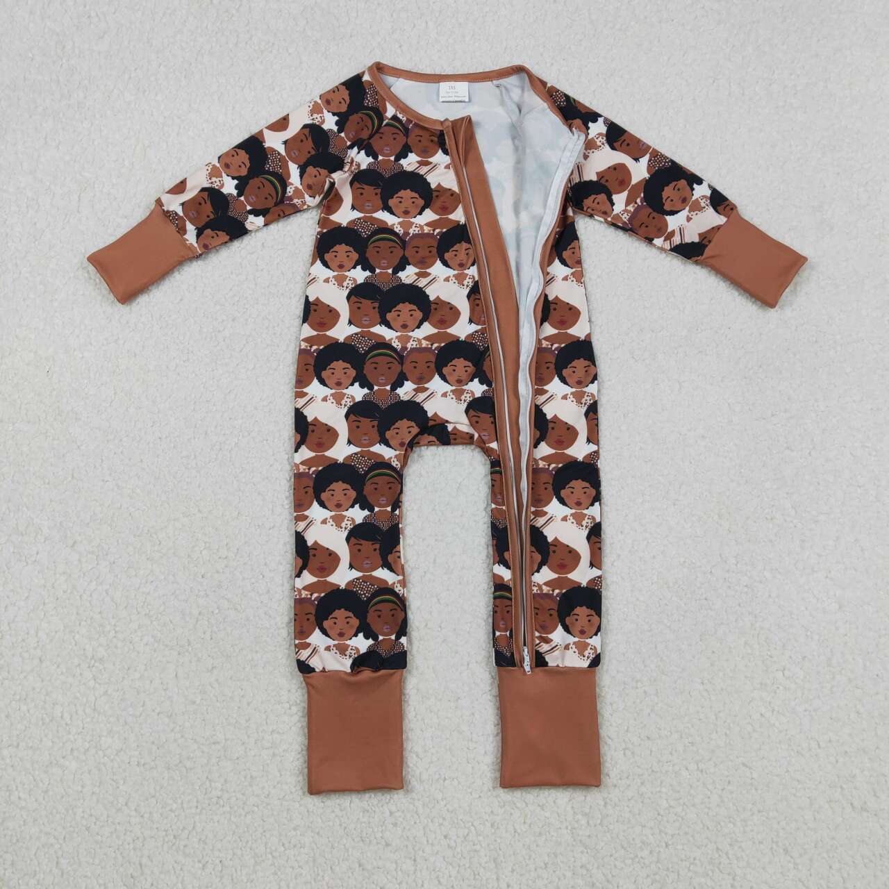 LR2748   Baby Girls Black Girls Plaid Zipper Footie Rompers D 1211