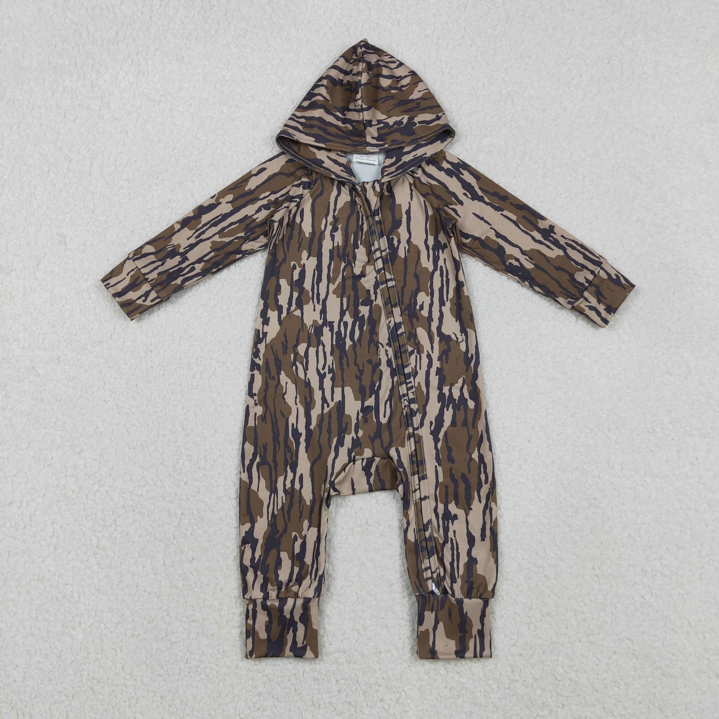 Sibling Baby Boys Camo Hoodie Rompers with Button Two-Way Zip Convertible Southern Hunting Design Baby Outfit for Boys