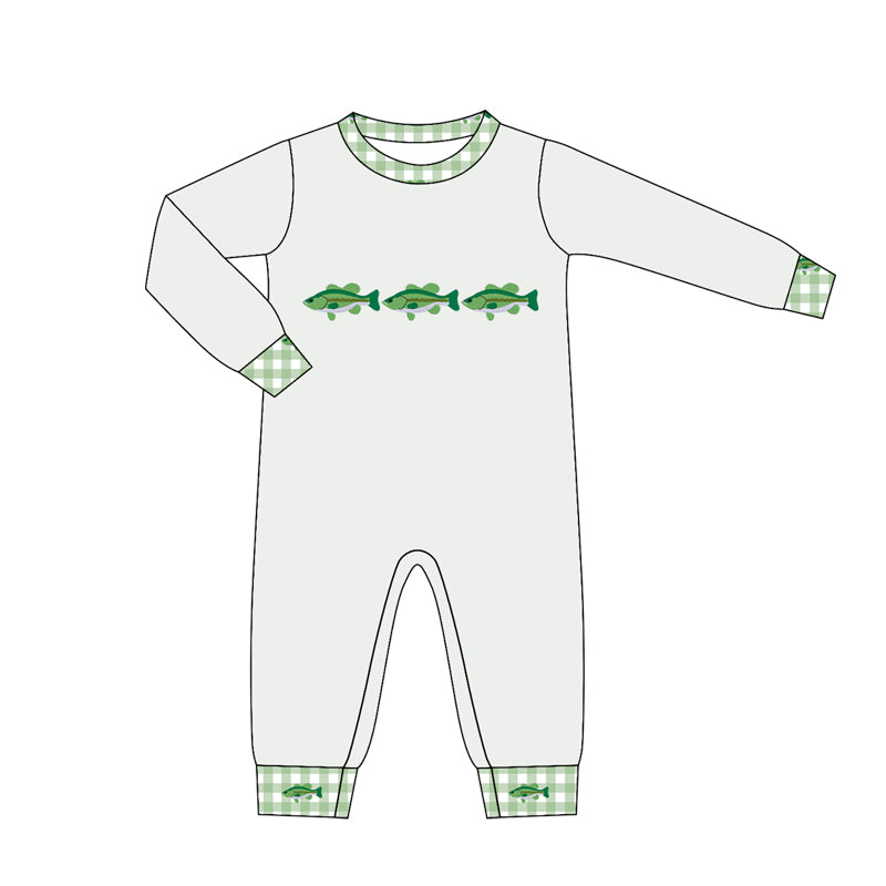 Pre order long sleeve fish romper