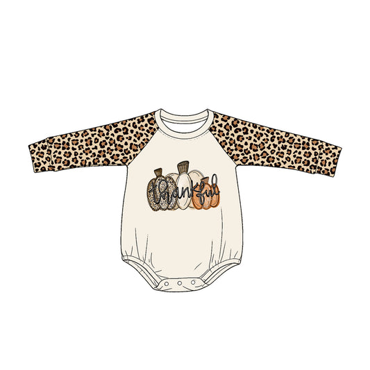 Pre order long sleeve pumpkin romper