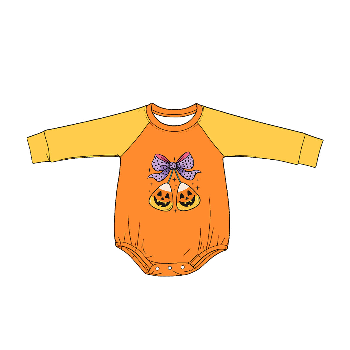Pre order long sleeve halloween candy girl romper