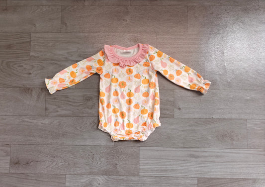 Pre order long sleeve pumpkin romper