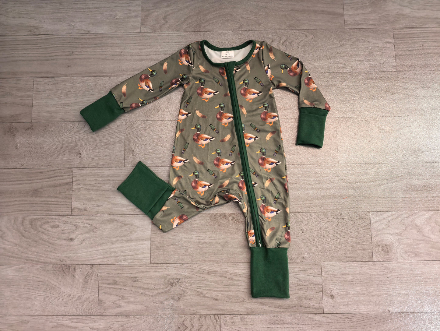 Pre order duck call baby zip sleeper PJ boy