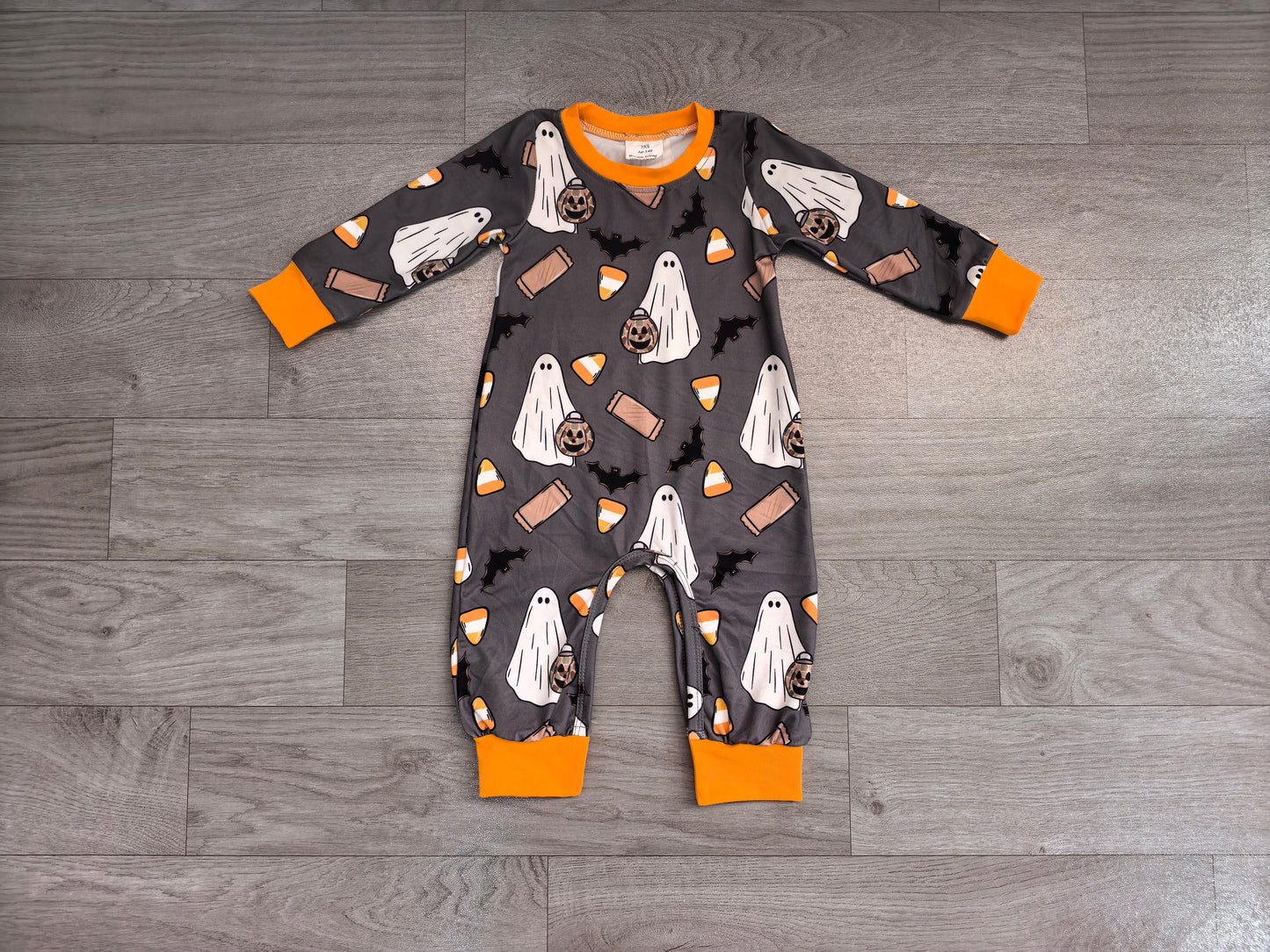 Pre order Halloween candy ghost boy sibling clothing