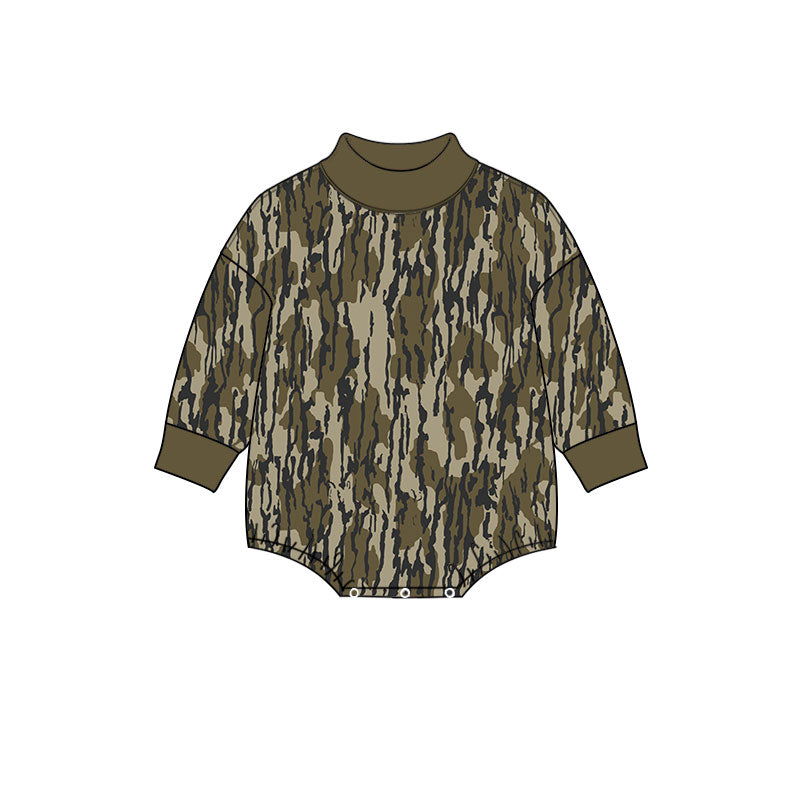 Pre order baby camo sweater romper