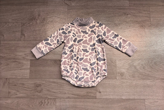Pre order long sleeve camo romper baby clothing