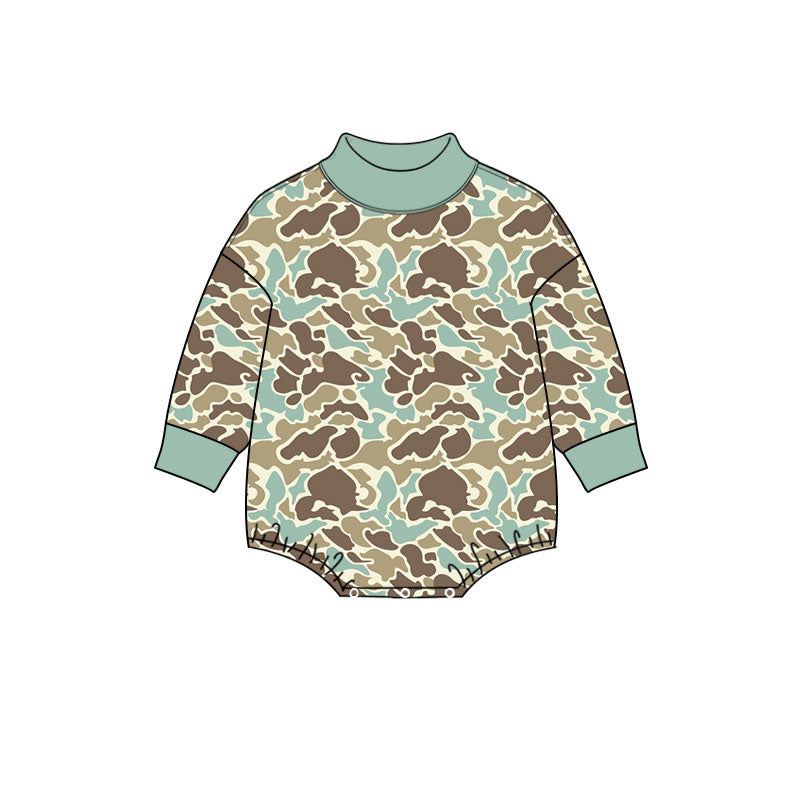 Pre order baby camo sweater romper