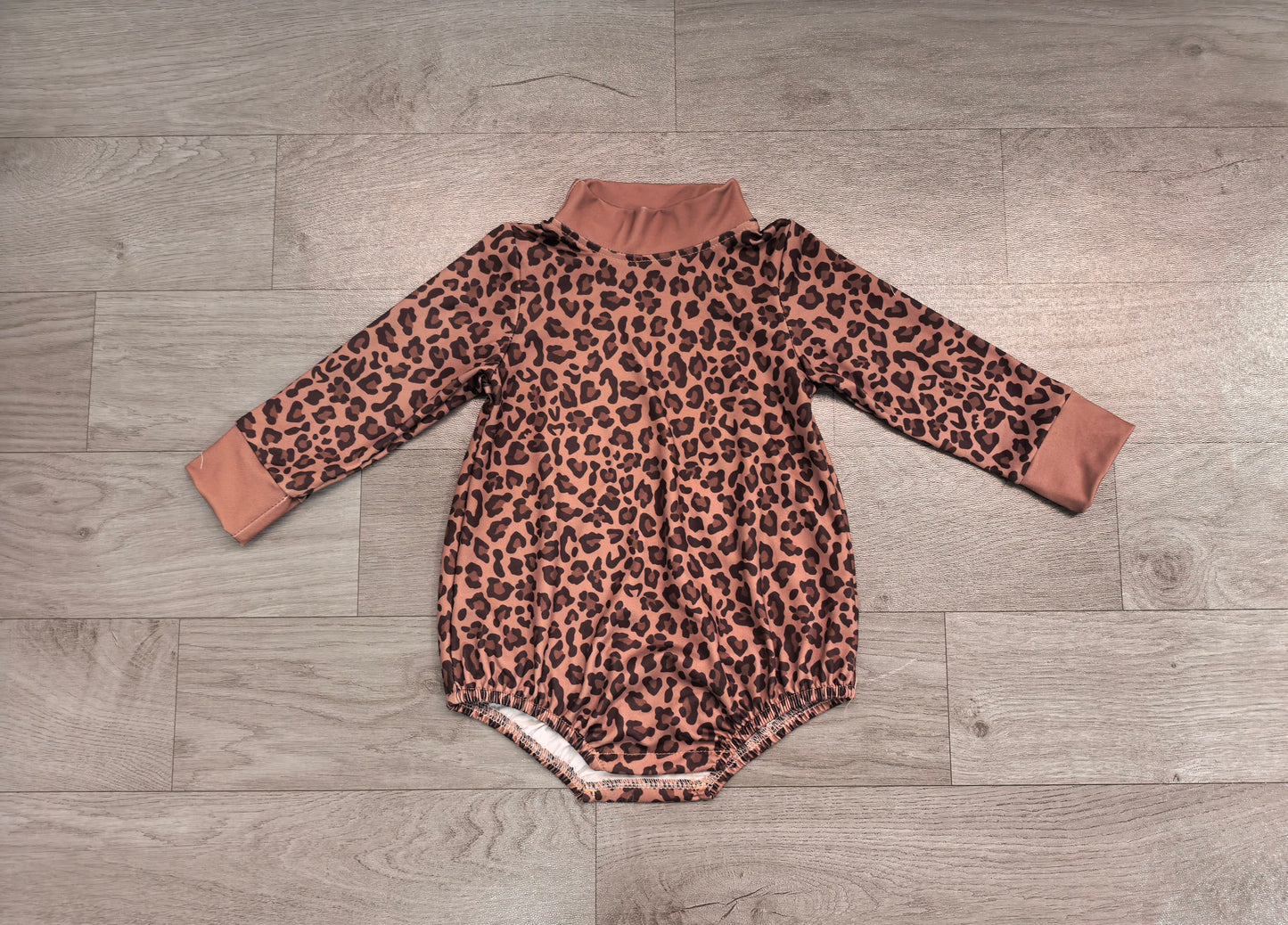 Pre order long sleeve leopard romper