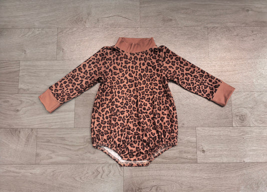 Pre order long sleeve leopard romper
