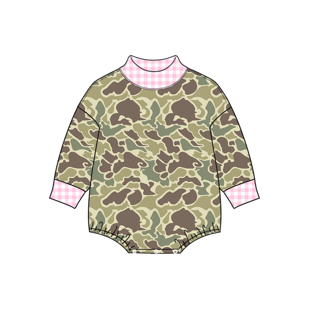 Pre order camo sweater romper girl