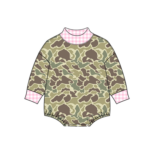 Pre order camo sweater romper girl