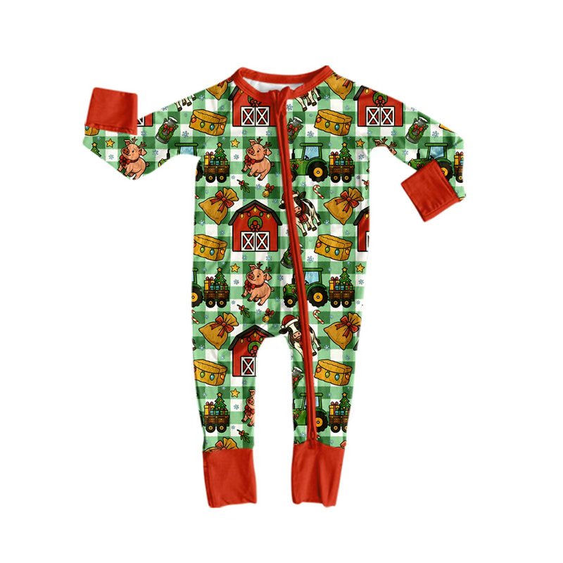 Pre order christmas farm sibling pajamas