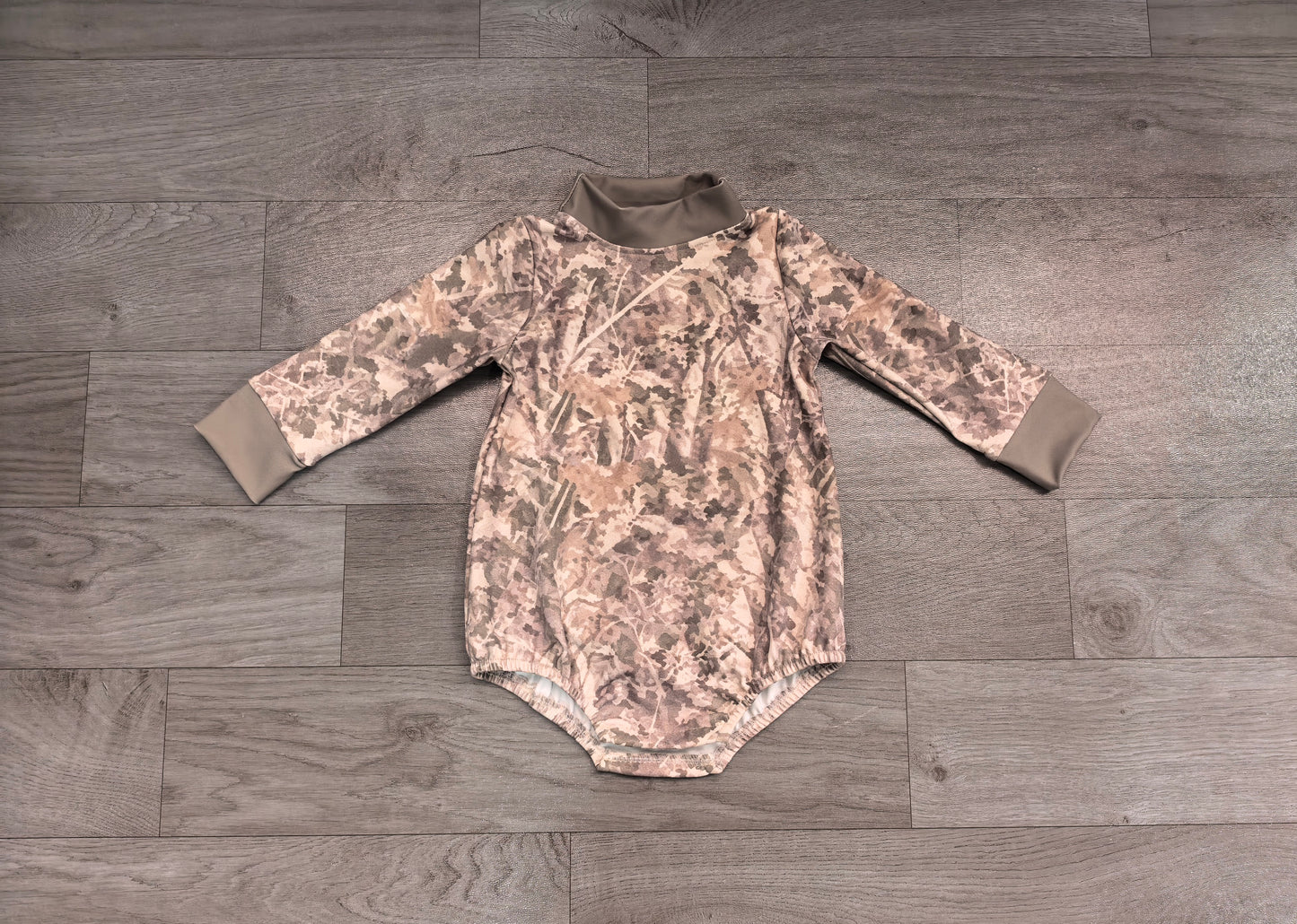 Pre order long sleeve camo yoga romper