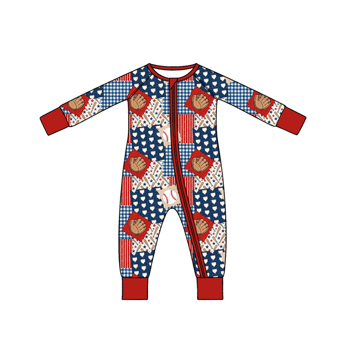 Pre order baseball print sibling clothing