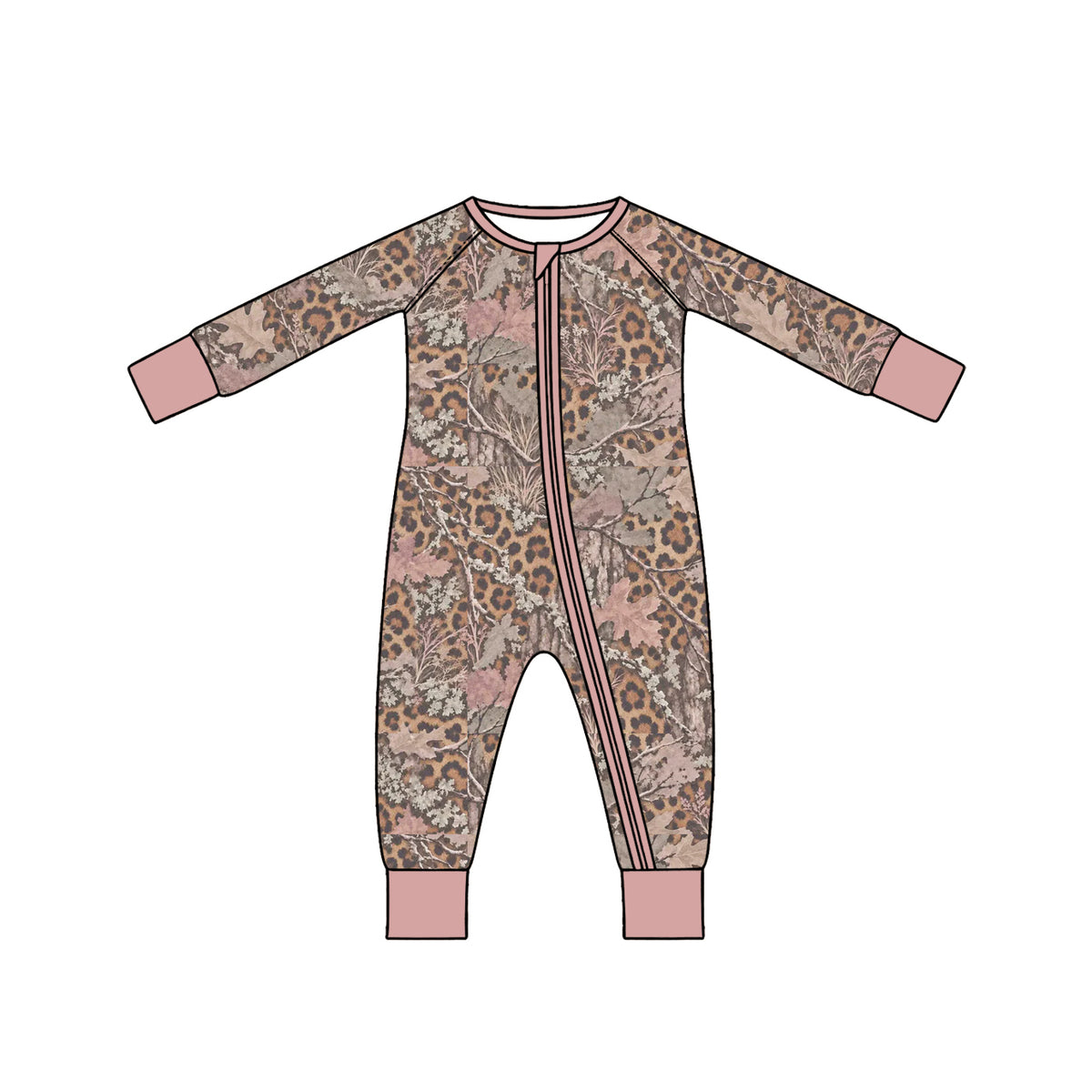 Pre order leopard leaves print girl sibling clothing