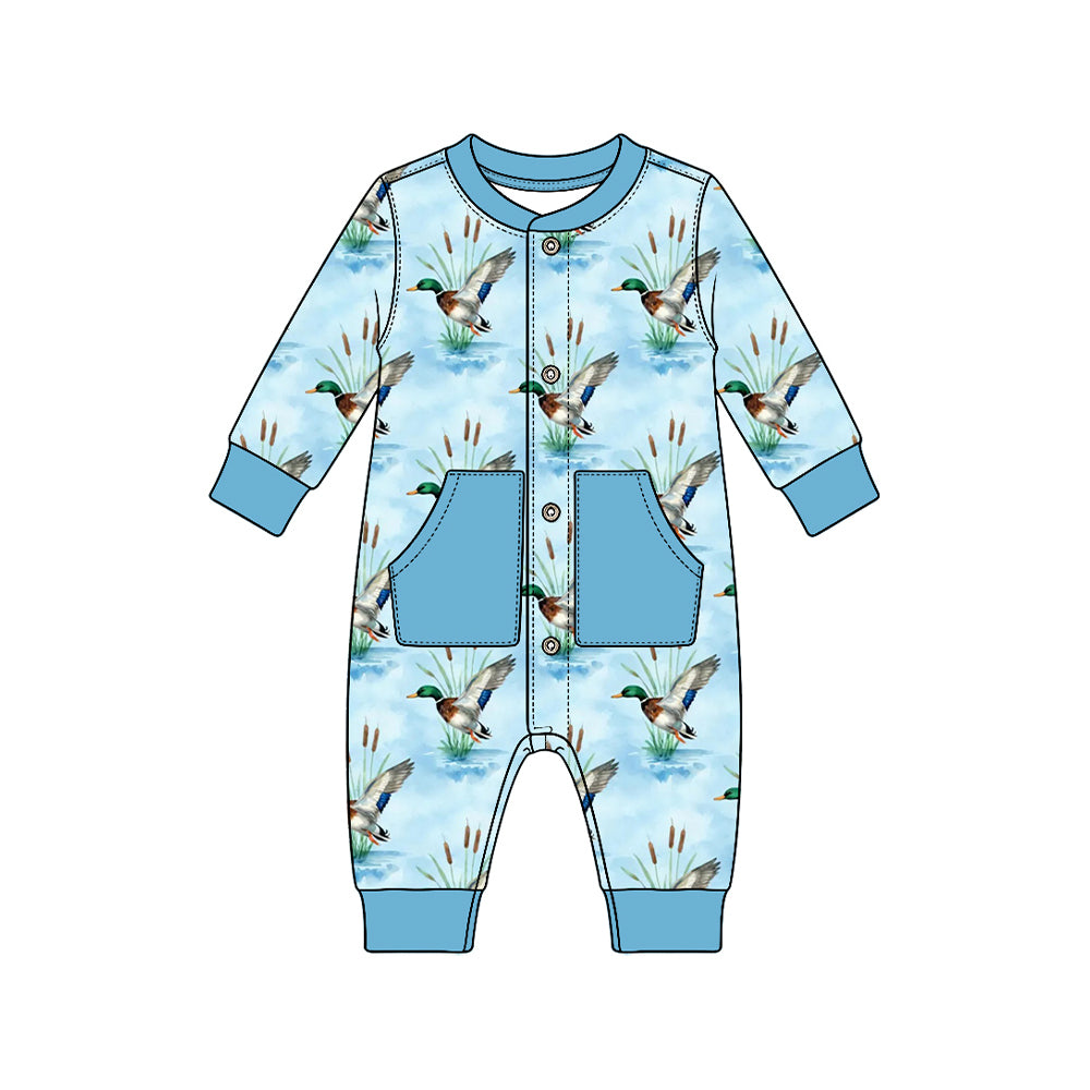 Pre order mallard outfit and romper sibling boys clothing