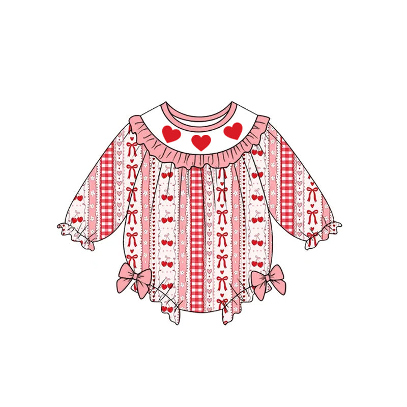 Pre order red heart bow valentine sibling clothing