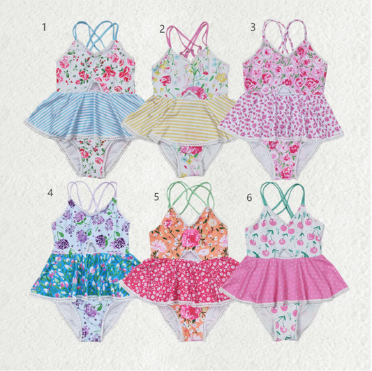 Match Baby Girls Summer Ruffle One Piece Sister Swimsuits D 3.17