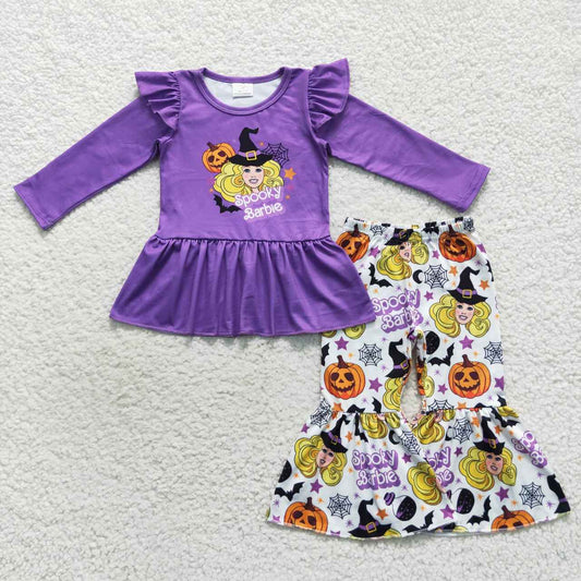 GLP0659 Pumpkin Purple Long Sleeve Trousers Set