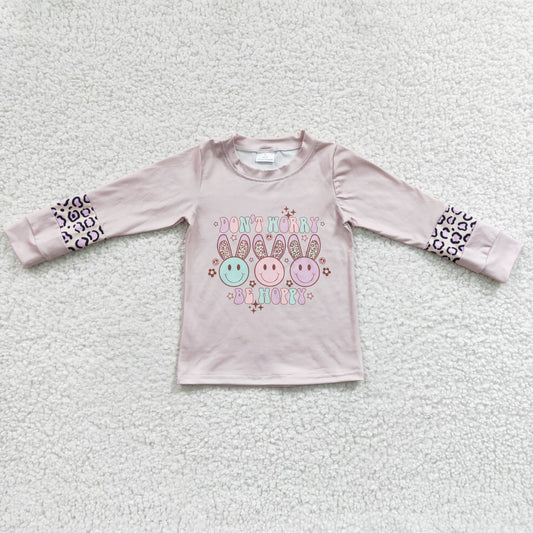 easter smiley rabbit be happy long sleeve shirt