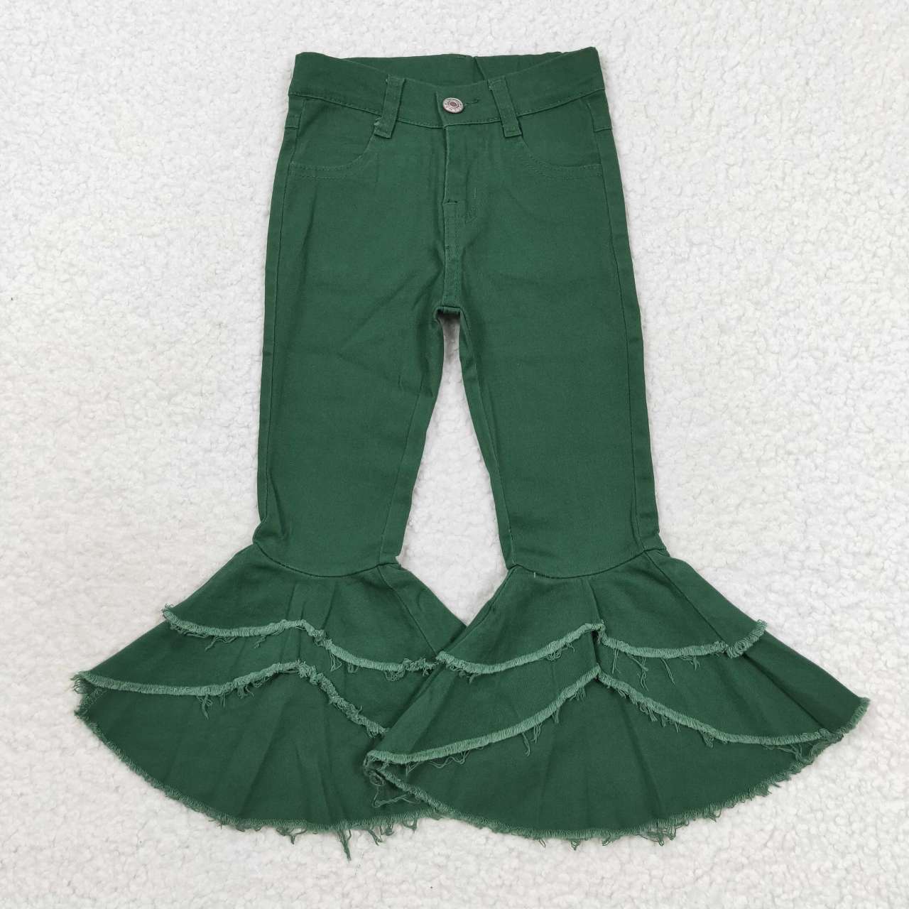 P0171 Dark Green Denim Trousers