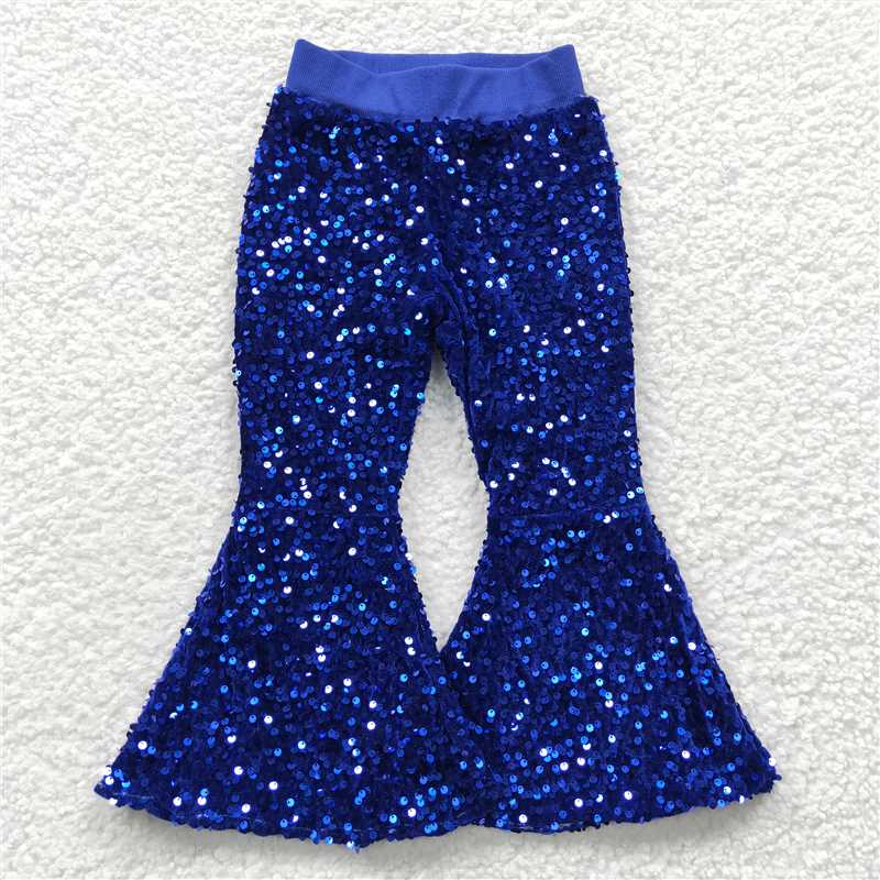 Match Baby Girls Colorful Sequin Bell Bottom Pants 1