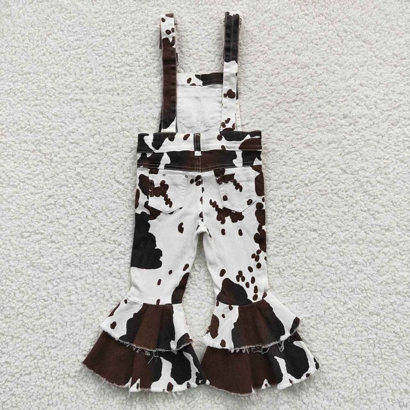 P0084 Baby Girls Ink pattern overalls trousers