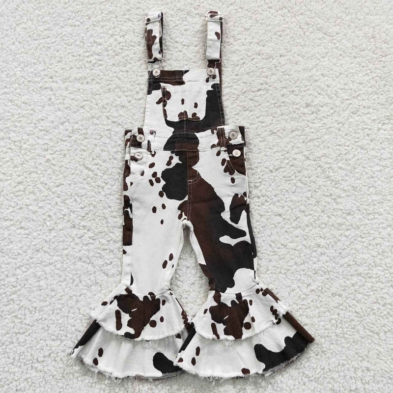 P0084 Baby Girls Ink pattern overalls trousers
