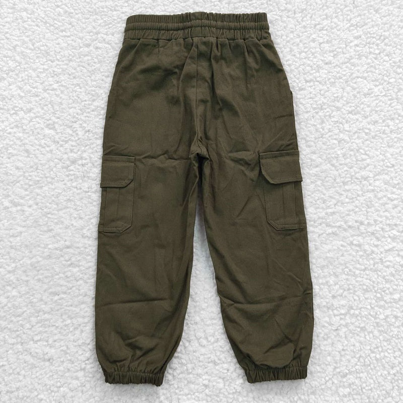 P0135 Dark Green Pocket Cargo Pants