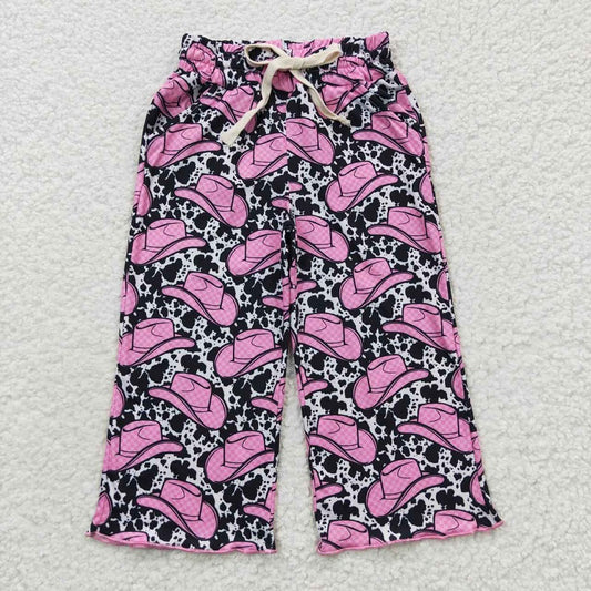 P0137 Pink Hat Cow Print Trousers