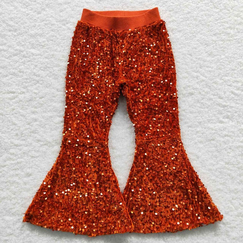 P0147 Orange Sequined Trousers