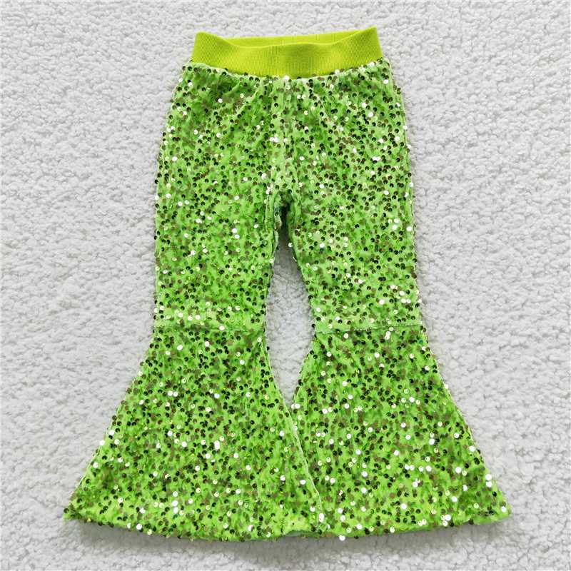 Match Baby Girls Colorful Sequin Bell Bottom Pants 2