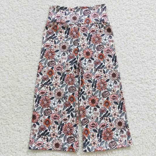 P0154 floral white trousers