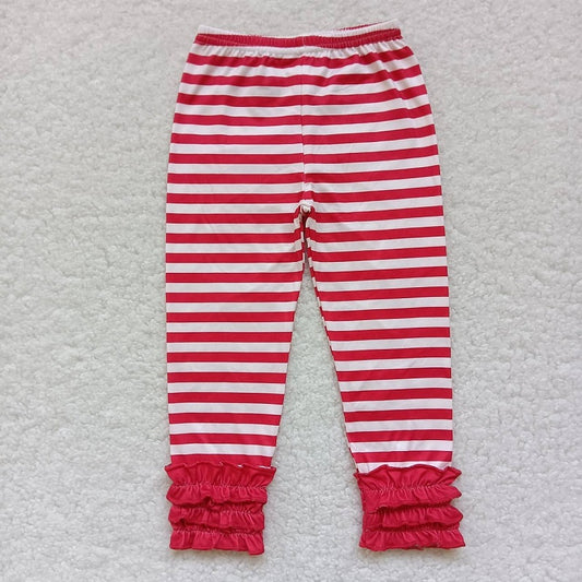 P0176 Red and White Striped Lace Trousers