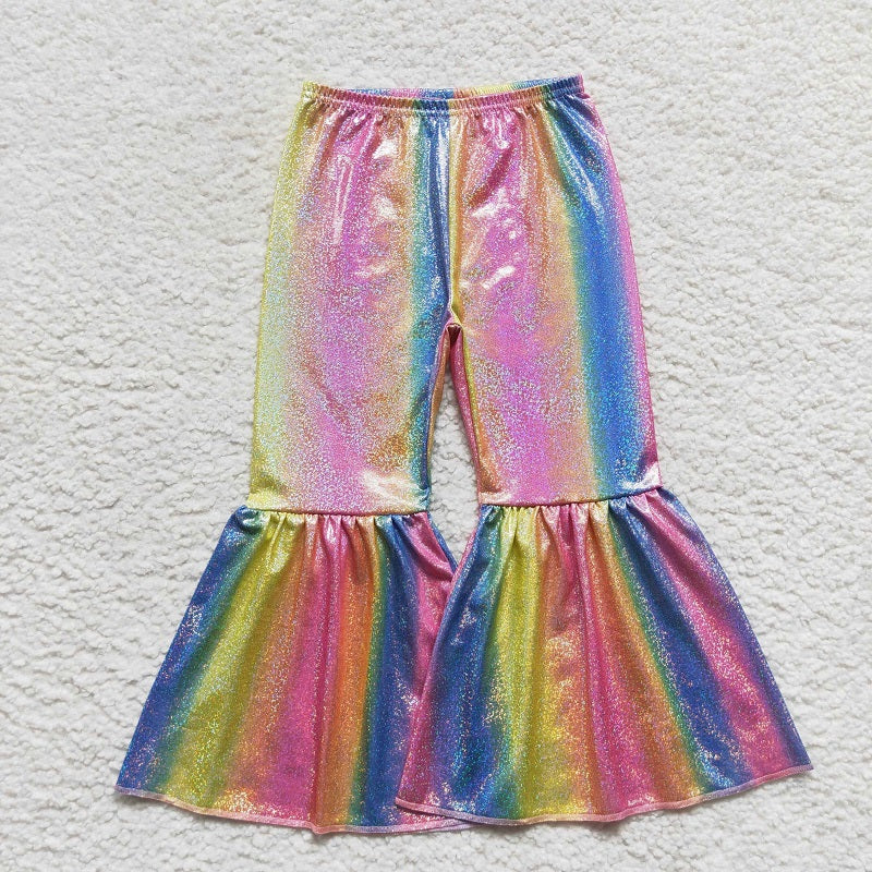 P0178 Colorful satin bronzing trousers