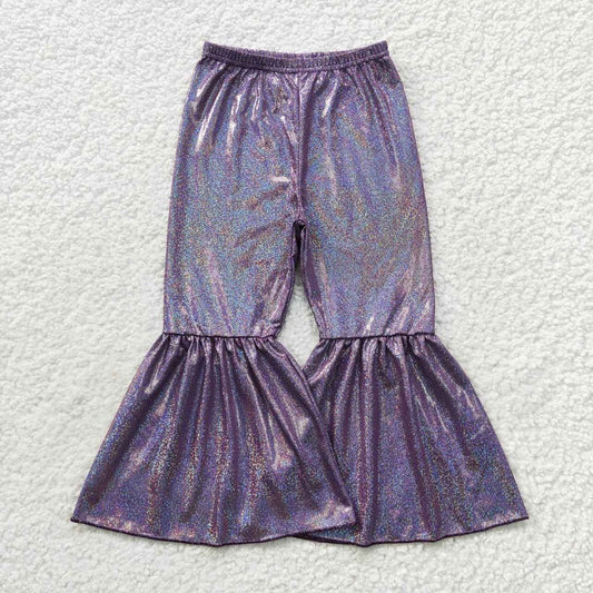 P0193 Purple satin bronzing trousers