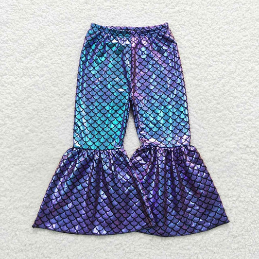 P0248 Fishscale blue and purple trousers