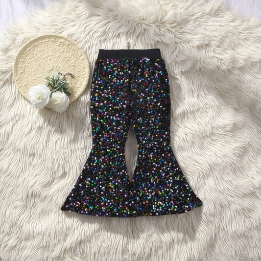 P0329 Kids Girls Party Colorful Sequin Pants D 6.25