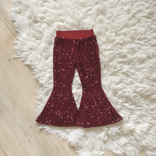 P0338 Baby Girls Party Fuchsia sequined trousers D 6.25